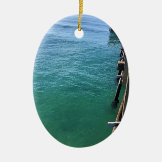カリフォルニア州ニューポートビーチピアから表示 セラミックオーナメント (正面)
