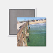 カリフォルニア州ニューポートビーチピアから表示 マグネット (正面/裏面)