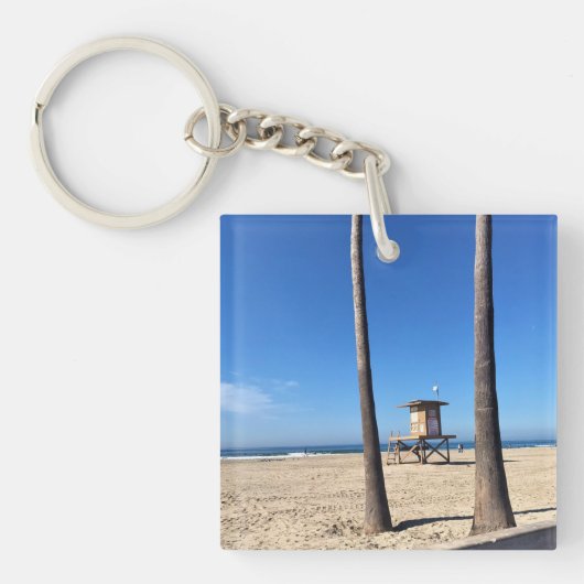 カリフォルニア州ニューポートビーチブラックリー キーホルダー (正面)