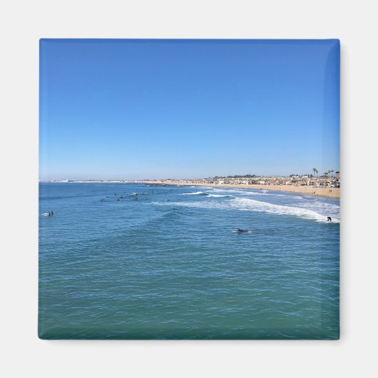 カリフォルニア州ニューポートビーチブラックリー マグネット (正面)