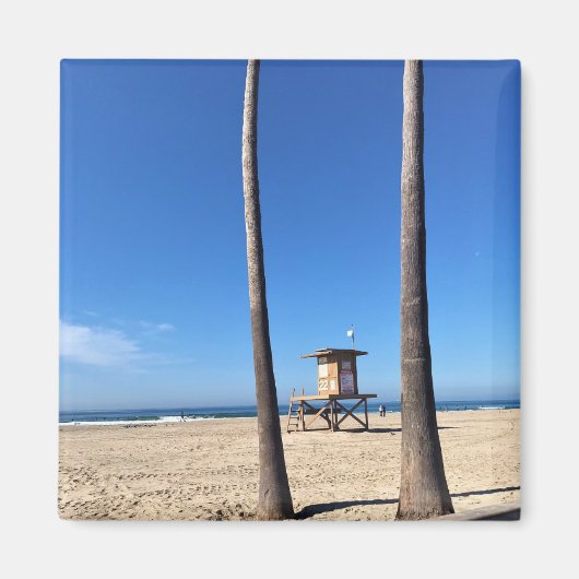 カリフォルニア州ニューポートビーチブラックリー マグネット (正面)