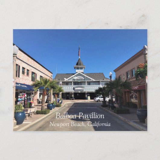 カリフォルニア州ニューポートビーチ、バルボア・パビリオン ポストカード (正面)