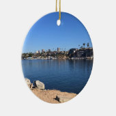 カリフォルニア州ニューポート州ウェッジビーチからの表示 セラミックオーナメント (右)