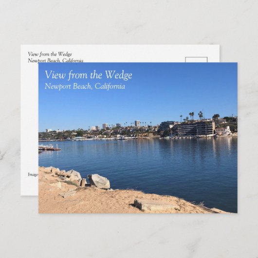 カリフォルニア州ニューポート州ウェッジビーチからの表示 ポストカード (正面/裏面)