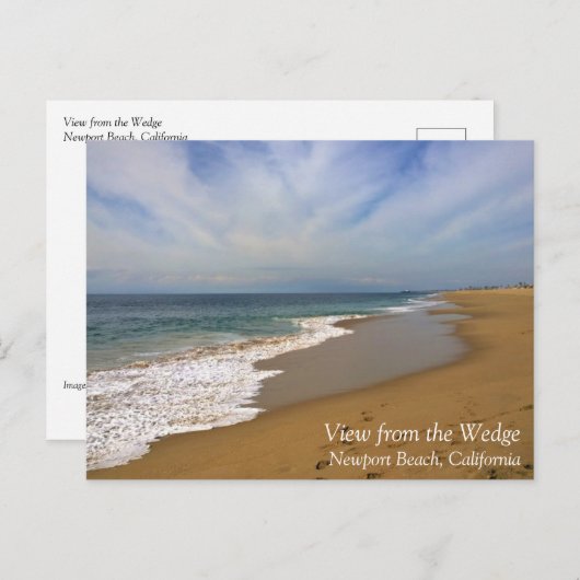 カリフォルニア州ニューポート州ウェッジビーチからの表示 ポストカード (正面/裏面)