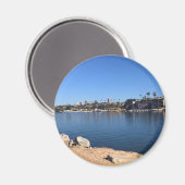 カリフォルニア州ニューポート州ウェッジビーチからの表示 マグネット (正面/裏面)