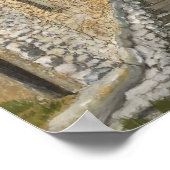 カリフォルニア州ネバダシティのエンパイアミン水彩画 ポスター (角)