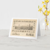 カリフォルニア州ネバダ市パノラママップ1856 (1184A) カード (黄色い花)