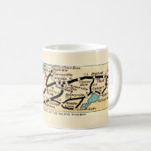カリフォルニア州ノースベイのビンテージ地図 コーヒーマグカップ (正面右)