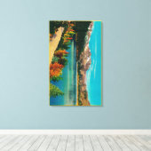 カリフォルニア州ハイシエラモノ郡の6月の湖 キャンバスプリント (インサイチュ (ウッドフロア))