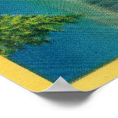 カリフォルニア州ハイシエラモノ郡の6月の湖 ポスター (角)