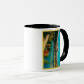 カリフォルニア州ハイシエラモノ郡の6月の湖 マグカップ (正面右)