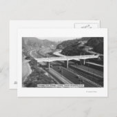 カリフォルニア州ハリウッド カフエンガ峠 フリーハウェイの眺め ポストカード (正面/裏面)