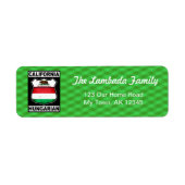 カリフォルニア州ハンガリーアメリカン住所 シール (正面)