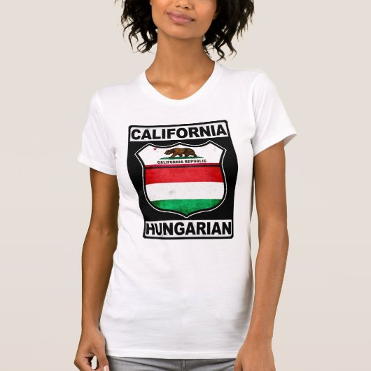 カリフォルニア州ハンガリーアメリカン Tシャツ (正面)