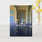 カリフォルニア州ハースト城のローマンプール カード (黄色い花)