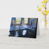 カリフォルニア州ハースト城のローマンプール カード (黄色い花)