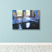 カリフォルニア州ハースト城のローマンプール キャンバスプリント (インサイチュ (ウッドフロア))