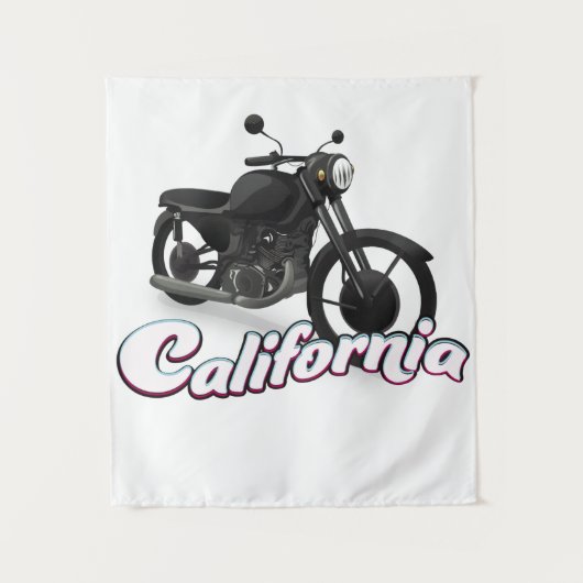 カリフォルニア州バイク タペストリー (正面)
