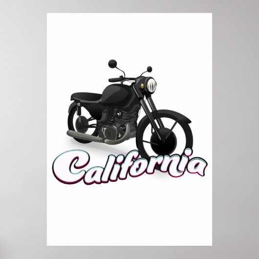 カリフォルニア州バイク ポスター (正面)