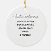 カリフォルニア州バケーションプレイス訪問済み セラミックオーナメント (裏面)