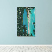 カリフォルニア州バラハイウェイ湖タホから眺める キャンバスプリント (インサイチュ (ウッドフロア))