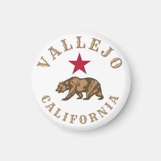 カリフォルニア州バレーホ マグネット (正面)