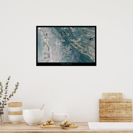カリフォルニア州バークレー衛星ポスター ポスター (キッチン)