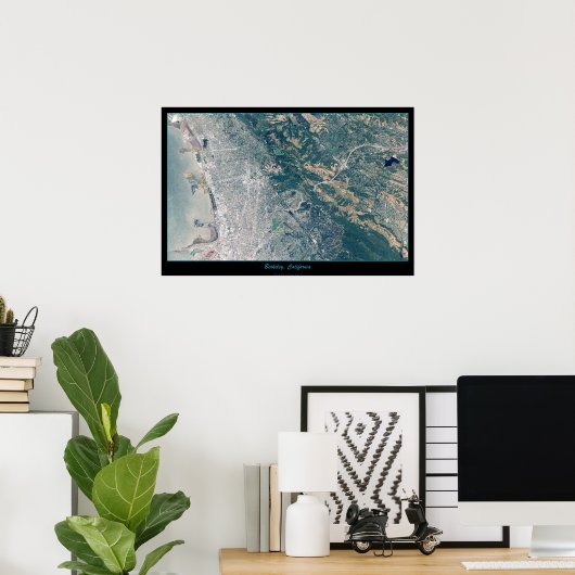 カリフォルニア州バークレー衛星ポスター ポスター (ホームオフィス)