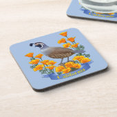 カリフォルニア州バードウズイルゴールデンポピー コースター (左側)