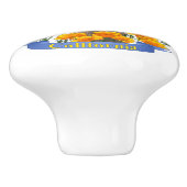 カリフォルニア州バードウズイルゴールデンポピー セラミックノブ (側面)