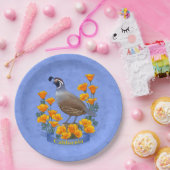 カリフォルニア州バードウズイルゴールデンポピー ペーパープレート (パーティー)