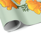 カリフォルニア州バードウズイルゴールデンポピー ラッピングペーパー (ロールコーナー)