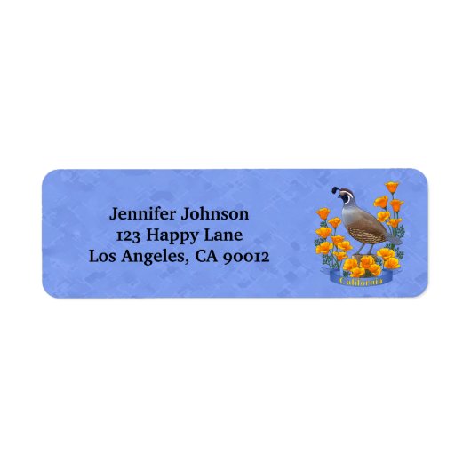 カリフォルニア州バードウズイルゴールデンポピー ラベル (正面)