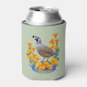 カリフォルニア州バードウズイルゴールデンポピー 缶クーラー (缶正面)