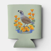 カリフォルニア州バードウズイルゴールデンポピー 缶クーラー (裏面)