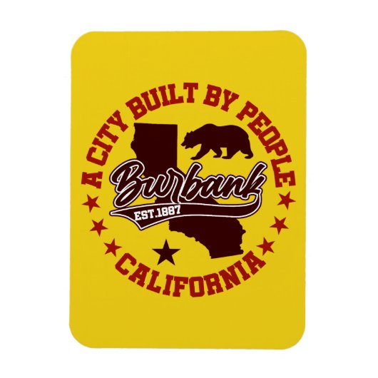 カリフォルニア州バーバンク マグネット (縦)