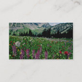 カリフォルニア州パサイテンウィルダネスのアルペン草原 名刺 (裏面)