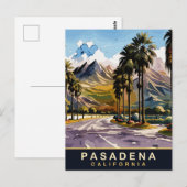 カリフォルニア州パサデナ住宅地 ポストカード (正面/裏面)