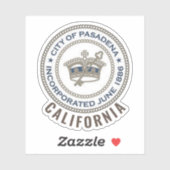 カリフォルニア州パサデナ市印 シール (シート)