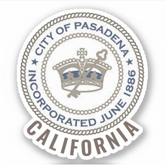 カリフォルニア州パサデナ市印 シール (正面)