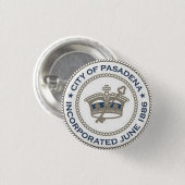 カリフォルニア州パサデナ市印 缶バッジ (正面&裏面)