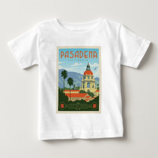 カリフォルニア州パサデナ ベビーTシャツ (正面)