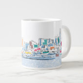 カリフォルニア州パノラマ·サンフランシソ ジャンボコーヒーマグカップ (正面右)