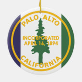 カリフォルニア州パロアルト州旗 セラミックオーナメント (裏面)