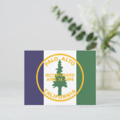 カリフォルニア州パロアルト州旗 ポストカード (スタンド正面)