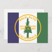 カリフォルニア州パロアルト州旗 ポストカード (正面/裏面)