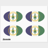 カリフォルニア州パロアルト州旗 楕円形シール (シート)