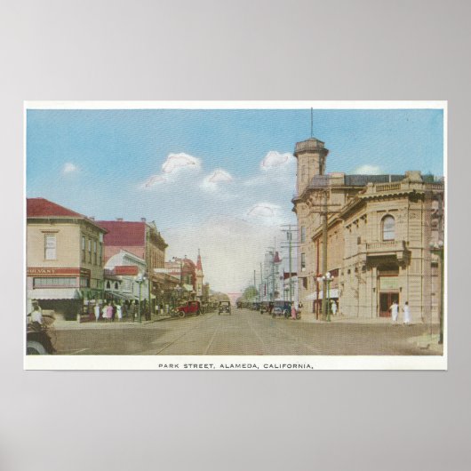 カリフォルニア州パークストリートアラメダ ポスター (正面)