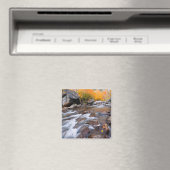 カリフォルニア州ビショップ・クリークに沿った秋 マグネット (インサイチュ (食洗機))